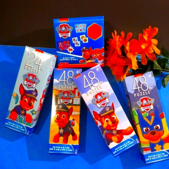 4PC Nickelodeon Paw Patrol Puzzles Sets